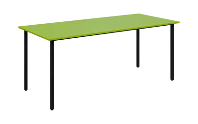 JSB 180N Jídelní stůl 1800 x 800 mm, deska jarní zeleň / podnož černá